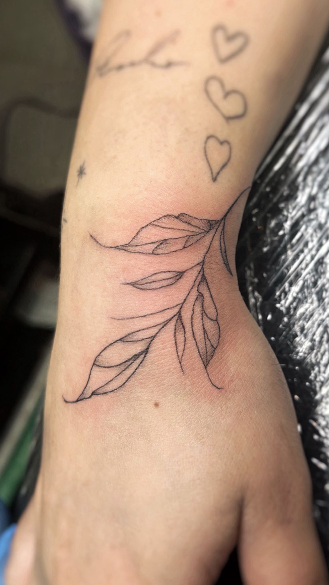 Botanisches Blatt Tattoo